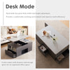Lift Top Coffee Table with 2 Drawers, Shelf Storage Hydraulic Tea Table Desk
