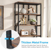 70.9 Inch Industrial Bookshelf, 6-Tier Tall Etagere Bookcase with Open Shelve