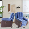 Electric Powered Lift Recliner Sofa Massage Heated Armchairs for Elderly Blue