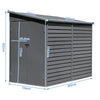 Panana Steel Garden Sheds Metal Storage Outdoor Utility Tool Storage 4.7x8.86ft