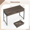 Multipurpose Computer Workstation Vanity Table-Gray