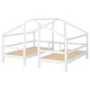 Twin Bed Double 3ft Single Bed Kids Sleeper Solid Pine Wood Slatted Bed Frame