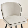 Catriona Cream Fabric Bar Chair Black Leg Set of 2