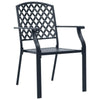 Brokky Stackable Garden Chair Set 5 pcs Anthracite -coated Steel,Garden Y3M2