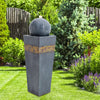 Electric Garden Water Feature Fountain with 6 LED Lights Outdoor Statue Decor