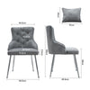 Velvet Dining Chairs Metal Legs Living Room Kitchen Accent Chair Seat w/ Cushion