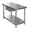 Kitchen Stainless Steel Work Table Work Top Drawer Baking Prep Adjustable Shelf