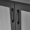 Sideboard Kitchen Buffet Cupboard Console Table with Glass Doors Cabinet 2 Shelf
