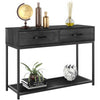 Console Table with 2 Drawer Wooden Shelf Hallway Storage Desk Furniture Bedroom