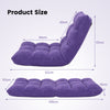 Padded Gaming Sofa Chair with Back Support for Adults and Teens-Purple