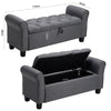 Chesterfield Ottoman Bed End Bench Armed Storage Box Linen Padded Window Seat