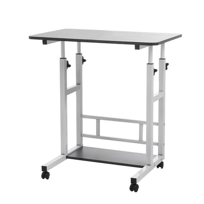 Adjustable Laptop Desk Rolling Bed Side Table Computer Overbed Mobility Aid Desk