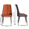 2PCS Dining Chair Upholstered Accent Chair Kitchen Formal Elegant Leather Seat
