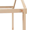 High Bed with Roof 80 x 200 Solid Pine Wood, Bed, Bed Frame, Mezzanine T8E3