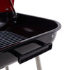 Trolley Portable Outdoor Charcoal BBQ Grill Cart with Wheels&Lid&Bottom Shelf