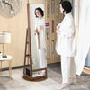 360° Swivel Jewelry Cabinet Floor Standing Lockable Full-Length Jewelry Armoire
