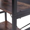 Industrial Bookcase Shelving Unit 5 Tier Rustic Wood Storage Bookshelf Organizer