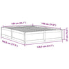 Bed Frame 140x190 Solid Wood Pine K6Y8