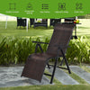 Adjustable Folding Reclining Rattan Chair Portable Chaise Lounge Chair