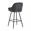 2 PCS Luxury Kitchen Bar Stools Velvet Padded Seat ＆ Armrest Salon Lounge chairs