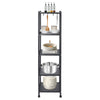 5 tiers Rectangle Standing Shelf Kitchen Shelf Storage Rack with 4 Wheels UK