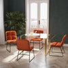 2x Velvet Dining Chairs Accent Home & Restaurant Living Room Folding Lounge Seat