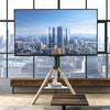Art Easel TV Floor Stand TV for 40-75" Tripod TV Stand Wood Leg with Media Stand