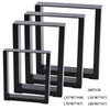 2Pcs Black Industrial Metal Box Section Table Legs Desk Bench Square Frame Legs