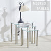 Nest of 3 Black Clear Tempered Glass Side End Lamp Sofa Tables Nested Tables