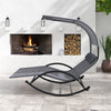 Costway Outdoor Double Chaise Rocker Rocking Daybed Sun Lounger w/ Canopy