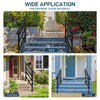 Outdoor Porch Deck Hand Rail Iron Handrail Stair Railing Fit 1-4 Steps Handrail