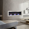 Bio Ethanol Fireplace Biofire Fire 1400 x 400mm /GLASS Inset/Wall Mounted Silver