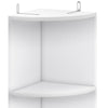 White Corner Bookshelf, 5-Tier Wooden Shelf Unit, 30x30x180cm, for Living Room