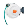 Wall Mounted 20m Auto Rewind Retractable Garden Hose Reel 9in1 Water Spray Pipe