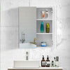 2 Door White Bathroom Cabinet Wall Mounted Mirror Storage Unit Cupboard Modern