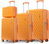 Sea choice Luggage 4PC set Hard Shell PC+ABS with Silent wheels lock zip- orange