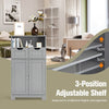 Bathroom Cabinet Floor Storage Cabinet Standing Cupboard w/1 Shelf &2 Drawers