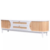 TV Stand Unit Cabinet With 2 Storage Drawers and Cupboards Living Room Furniture