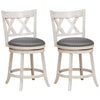 2X Bar Stool Swivel Counter Height Stools Dining Chairs w/Curved Backrest 64CM