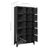Locker Cabinet Anthracite 90x40x180 cm Steel vidaXL