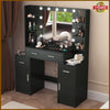 LED Mirror Dressing Table Vanity Set with Storage Cabinet Drawer Shelf Bedroom