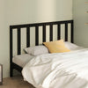 Bed Headboard Black 126x4x100 Solid Wood Pine W8Q3