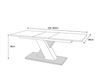 Modern Dining Table Extendable 120-160cm Oak & Concrete Effect Enzo 01