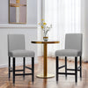2Pcs Bar Stool Upholstered Fabric Pub Stools Counter Height Stools Dining Chairs
