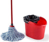 FLOOR MAGIC SPIN MOP BUCKET SET MICROFIBER ROTATING DRY HEADS WITH 1 HEAD