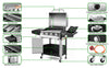 Deluxe Gas BBQ Grill Stainless Steel 4 Burner + 1 Side Outdoor Barbecue