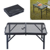 Folding Camping Table Trestle Picnic Party Catering BBQ 2ft 3ft Black Aluminum