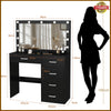 Makeup Desk Dressing Table With 11 Lights Mirror Drawers Vanity Set Bedroom