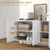 Large 3 Door Sideboard Storage Cabinet Cupboard Adjustable Shelves Living Room