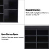 Shoe Bench 10-Cube Storage Bench Cabinet Cube Organizer Rack Cabinet-Black